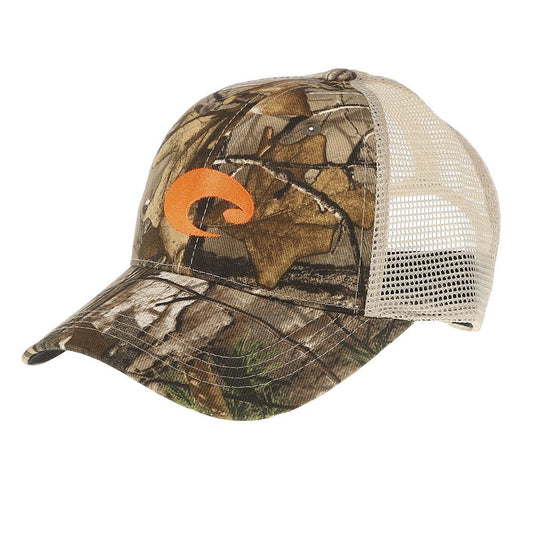 Costa Del Mar Mens Mesh Back Cap Camo/Cream