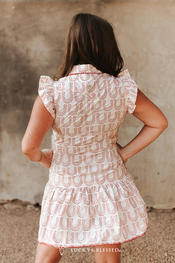 LUCKY & BLESSED - Ivery Ruffle Sleeve Dress