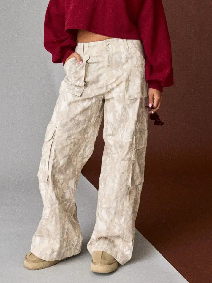 Papermoon - Camo Wide Leg Pant