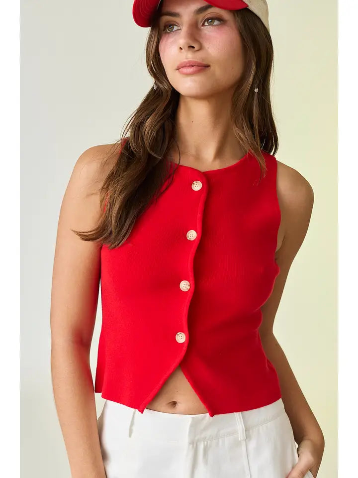 Papermoon - Audrey Sleeveless Button Up Top
