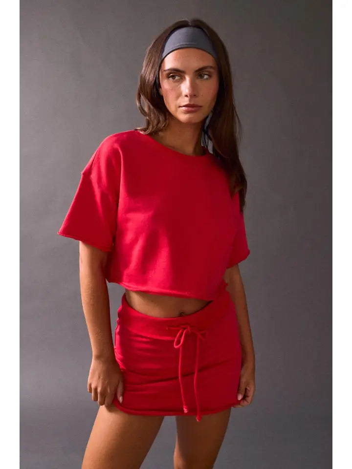 Papermoon - Nora Crop T-Shirt and Skort Set