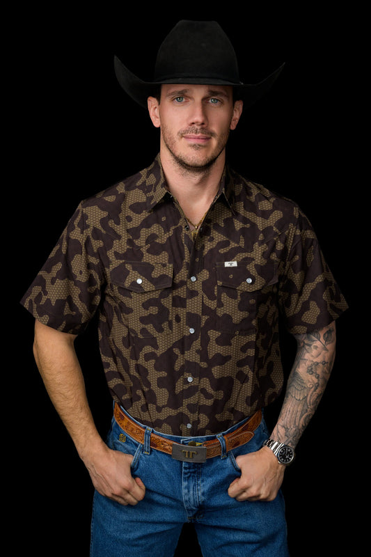 FERRELL - The Gage Short Sleeve Pearl Snap Shirt