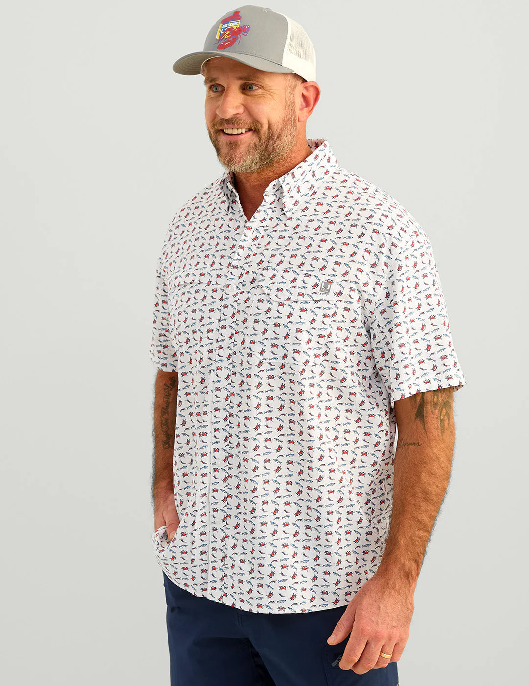HUK - Tide Point Printed Short Sleeve Shirt