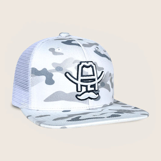 Cowboy Cool -  Hank 3D Hat - Snow Camo