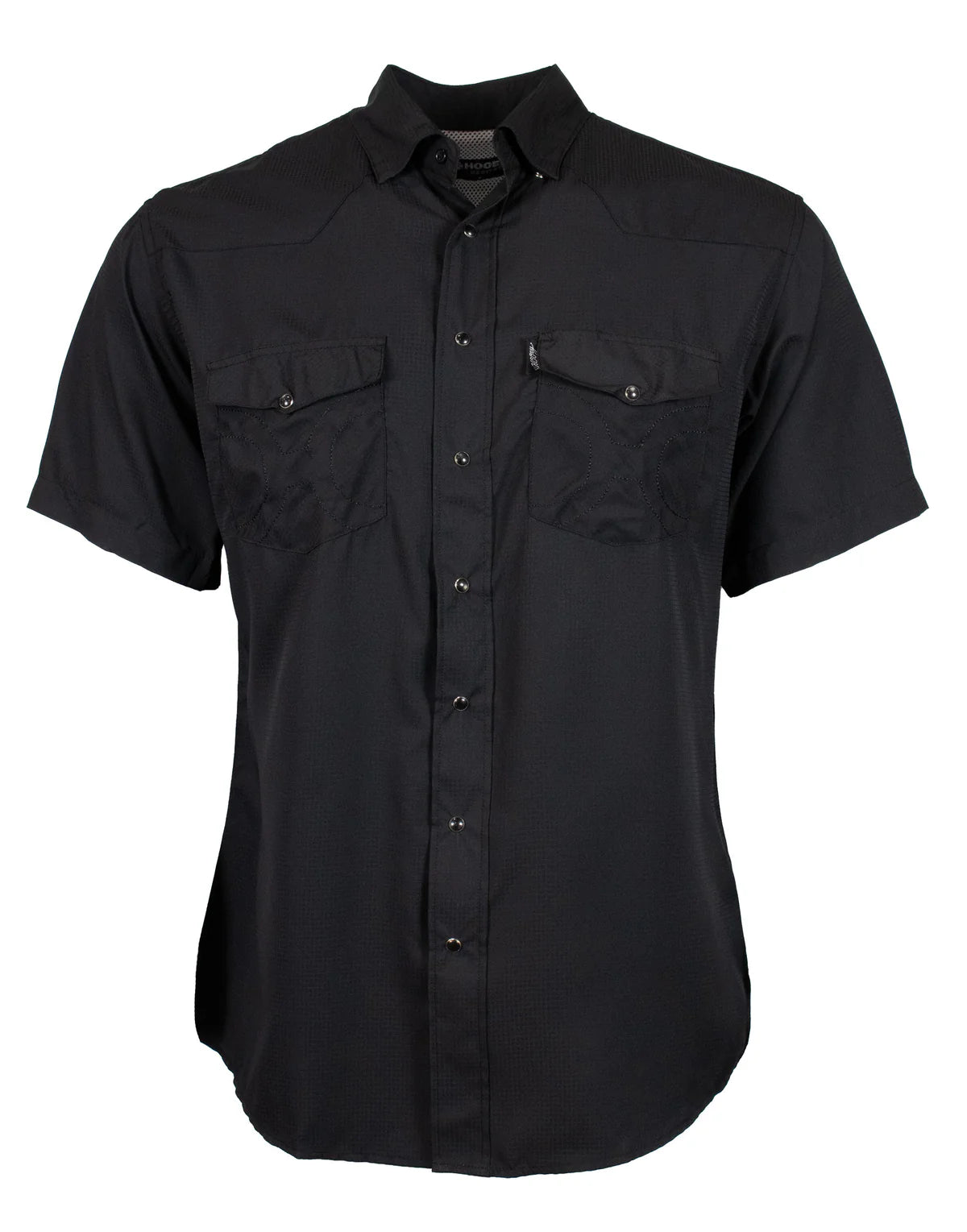 Hooey - "Sol" Black Short Sleeve Pearl Snap Shirt