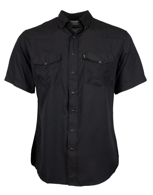 Hooey - "Sol" Black Short Sleeve Pearl Snap Shirt