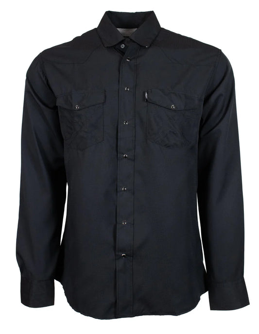 Hooey - "Sol" Black Long Sleeve Pearl Snap Shirt
