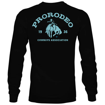 Hooey - "PRCA" Long Sleeve T-shirt Black w/Blue Logo