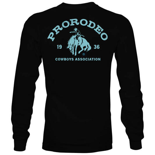 Hooey - "PRCA" Long Sleeve T-shirt Black w/Blue Logo
