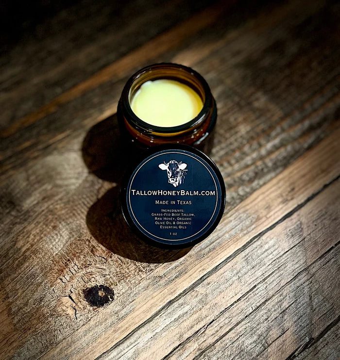 Tallow Honey Face Balm ( 1 oz glass jar)
