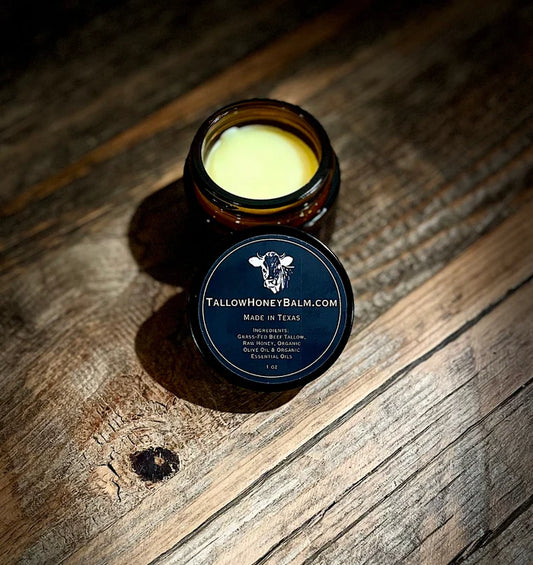 Tallow Honey Face Balm ( 1 oz glass jar)