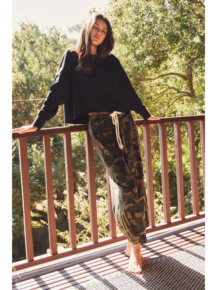 Oddi - Camo Drawstring Pants