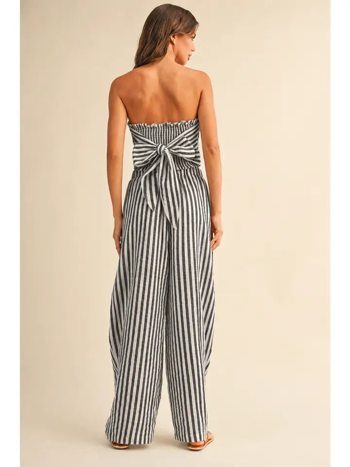 Klesis - Striped Top / Barrel Pant Set