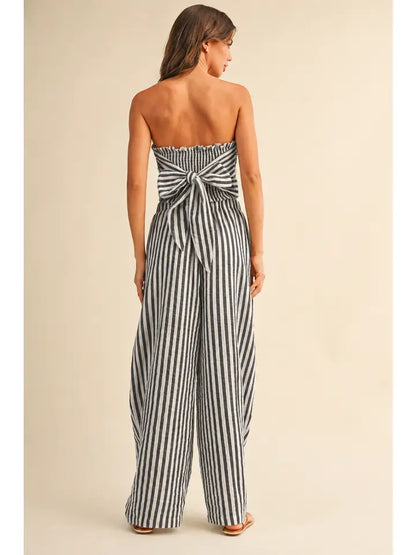 Klesis - Striped Top / Barrel Pant Set