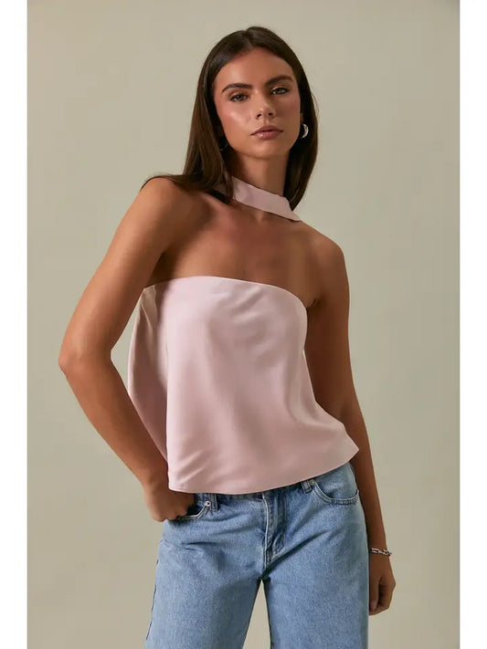 LE LIS - Scarf Detail Satin Top