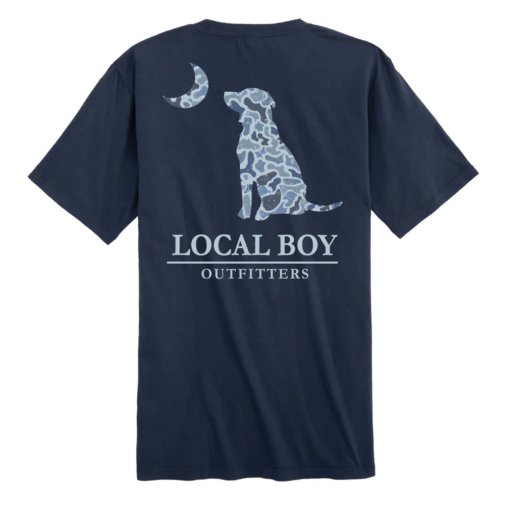 Local Boy Outfitters - Youth Distressed LCF Cobalt Dog & Moon T-Shirt
