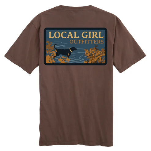 Local Girl Outfitters - River Pup SS Tee - Espresso