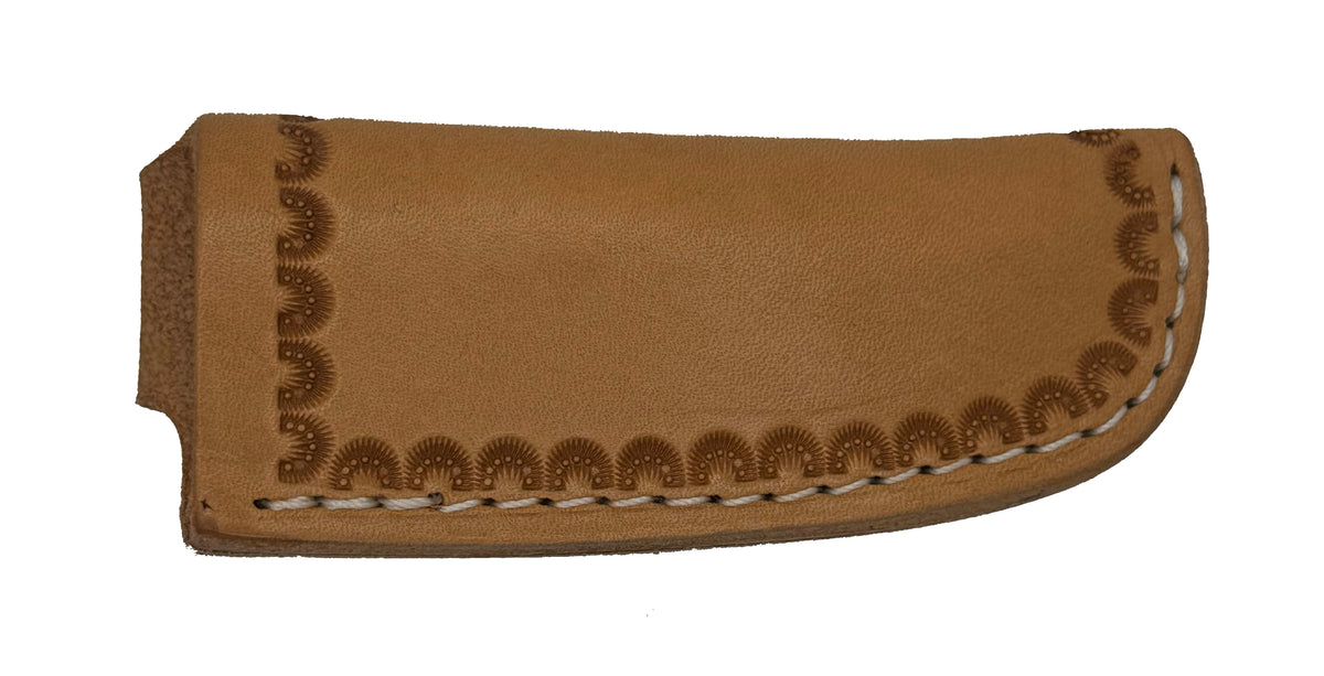 Shell Sheaths Lavaca Leather - Straight Sheath-Large-Shell Border-Natural – Oasis Outback