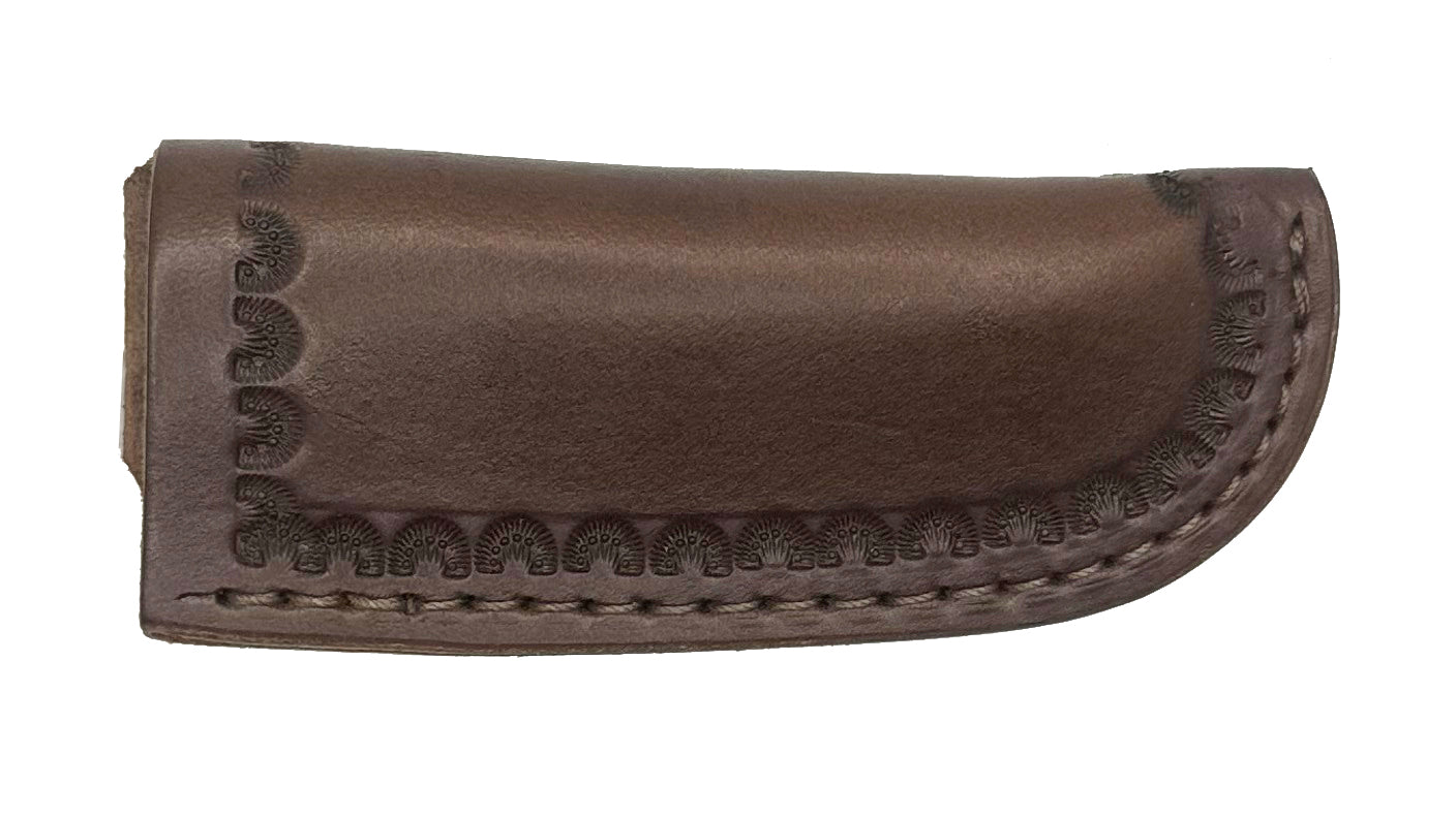 Lavaca Leather - Straight Sheath-Large-Shell Border-Brown