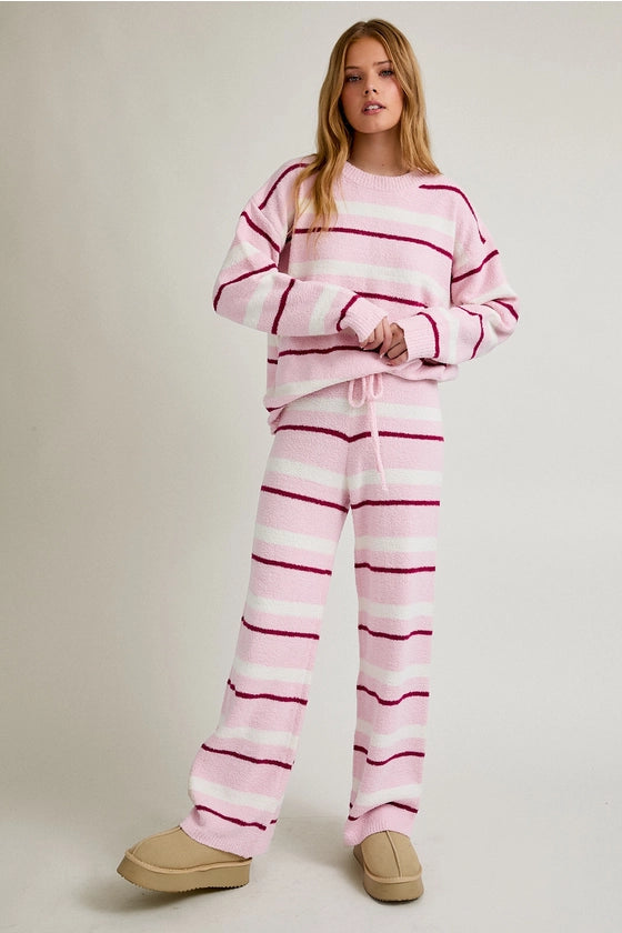 LE LIS - Stripe Sweater Pant Set