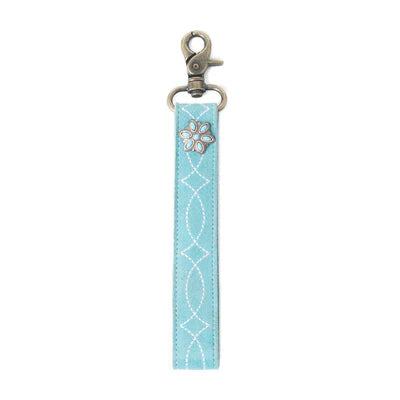 Rodeo Rose Leather Key Fob