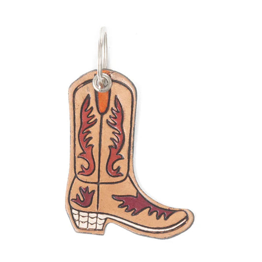 Blazin' Boot Leather Key Fob in Spiced Tan