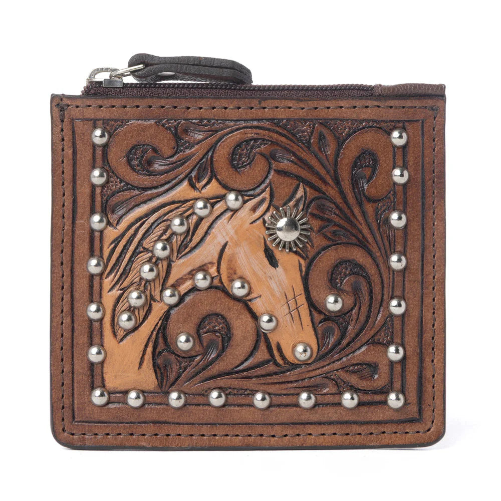 MYRA - Briar Creek Leather Credit Card Holder - Toasted Honey
