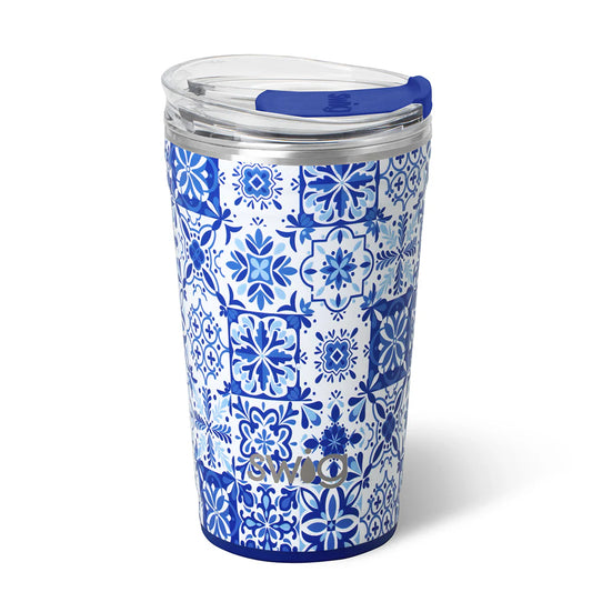 Swig - Indigo Tiles - Party Cup - 24oz
