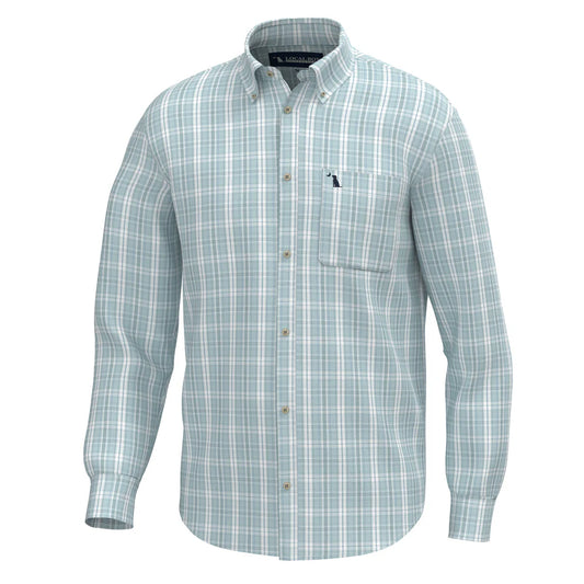 Local Boy Outfitters - Youth Sherry Dress Shirt - Mist/Teal/Light Blue