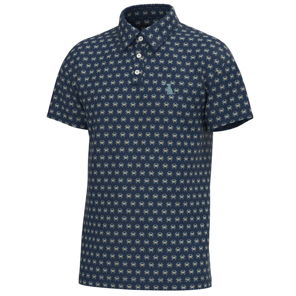 Local Boy Outfitters - Youth Dirty Myrtle Polo - Blue Crab