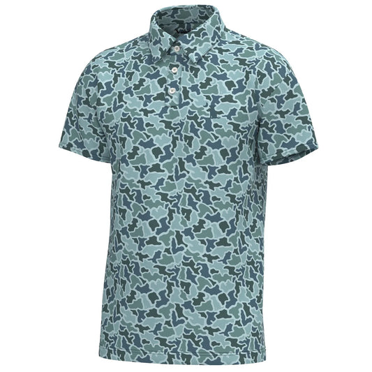 Local Boy Outfitters - Youth Dirty Myrtle Polo - Blue Dog & Moon Camo