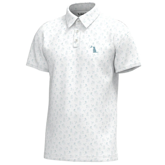 Local Boy Outfitters - Youth Dirty Myrtle Polo - White Ultimate Retrieve
