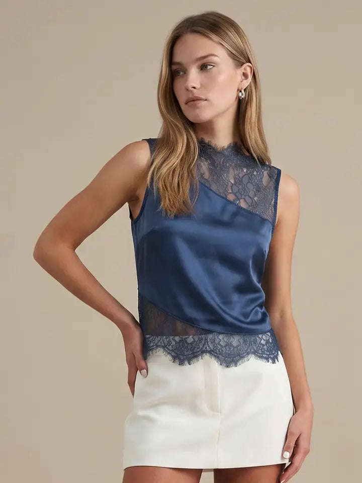 LE LIS - Lace Detail Sleeveless Top