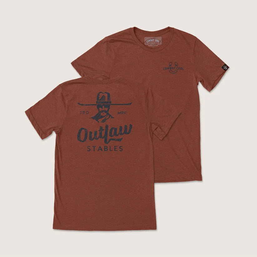 COWBOY COOL CLAY OUTLAW STABLES TEE