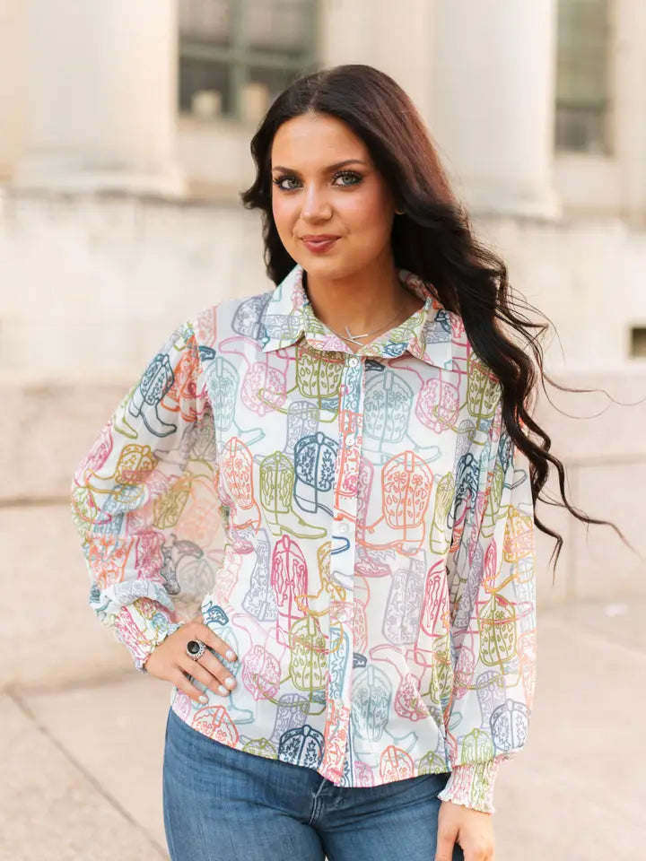 Turquoise Haven - Multi Boot Blouse