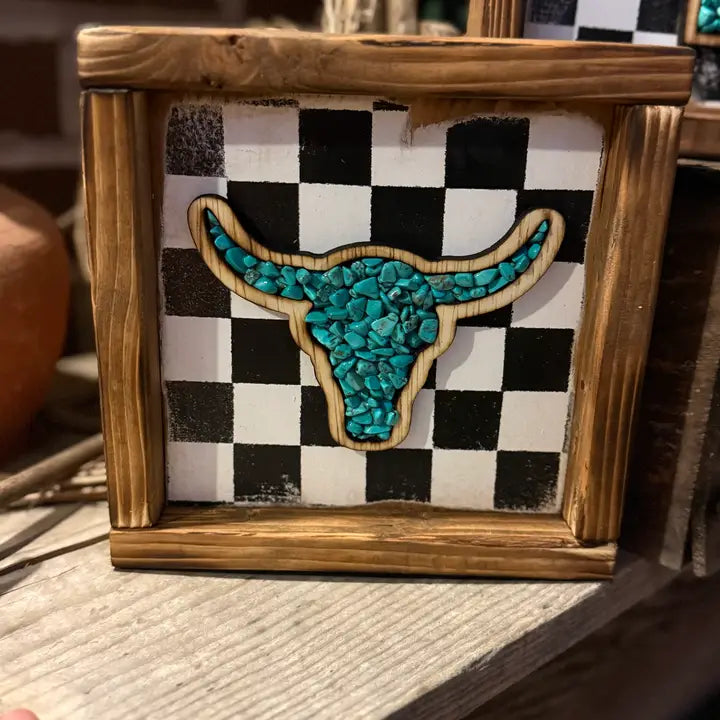 The Rustic Ranch By Lauren - Checkered Skull