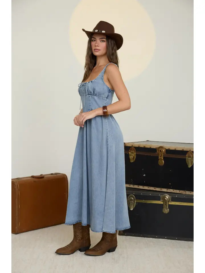 The Workshop Studio - Denim Corset Mini Dress