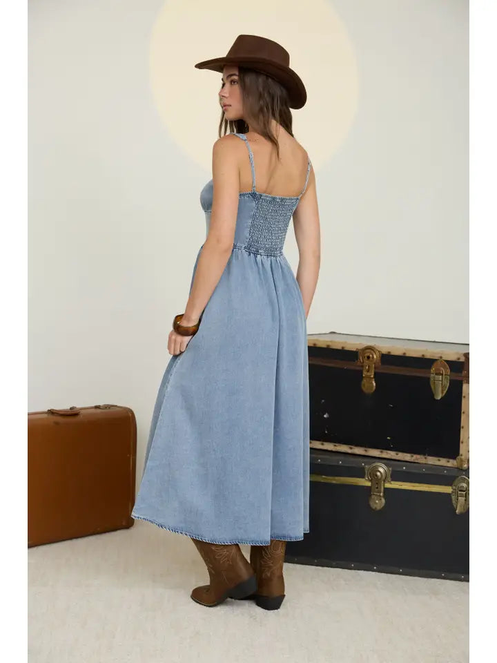 The Workshop Studio - Denim Corset Mini Dress