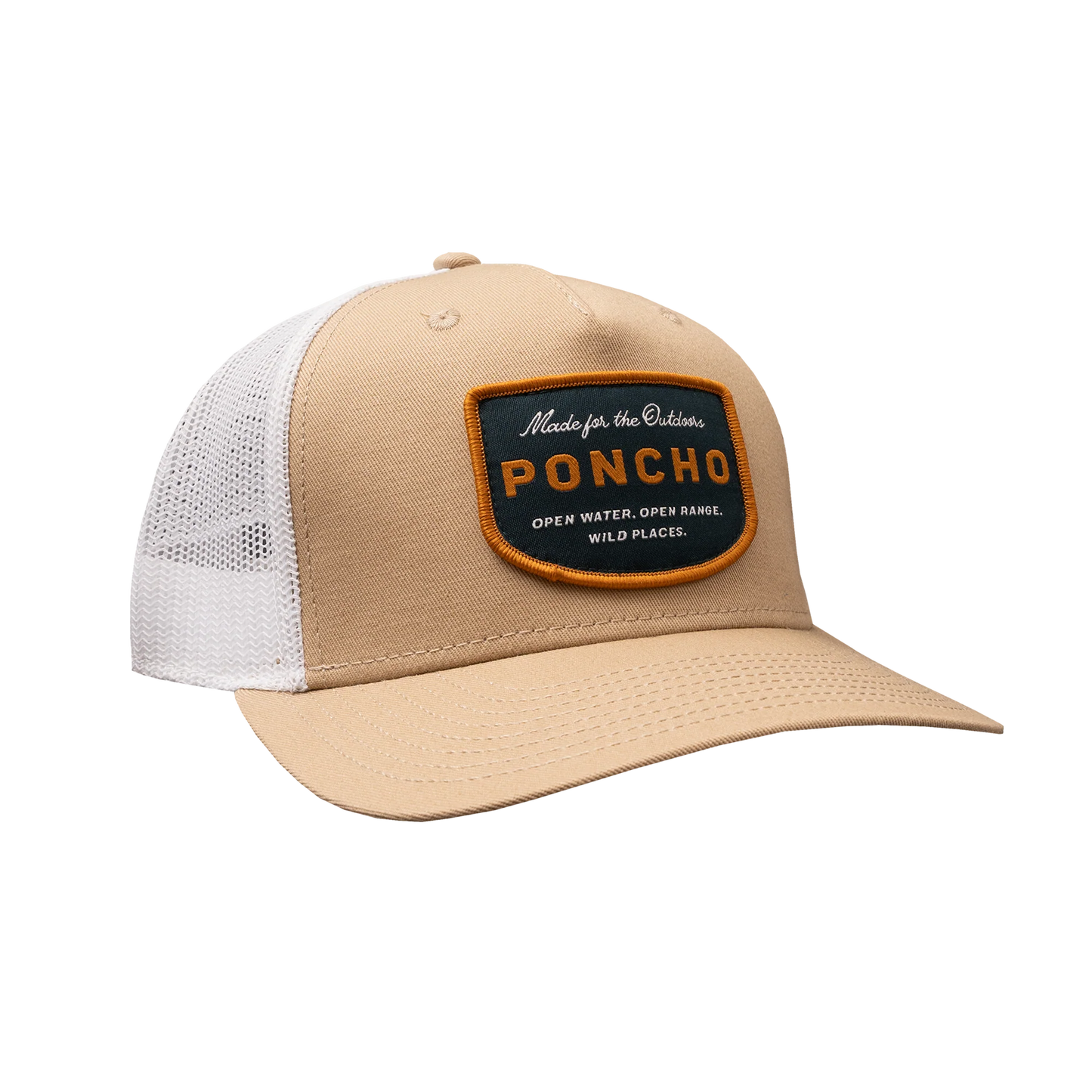 Pancho - Tan Poncho Badge Trucker Hat