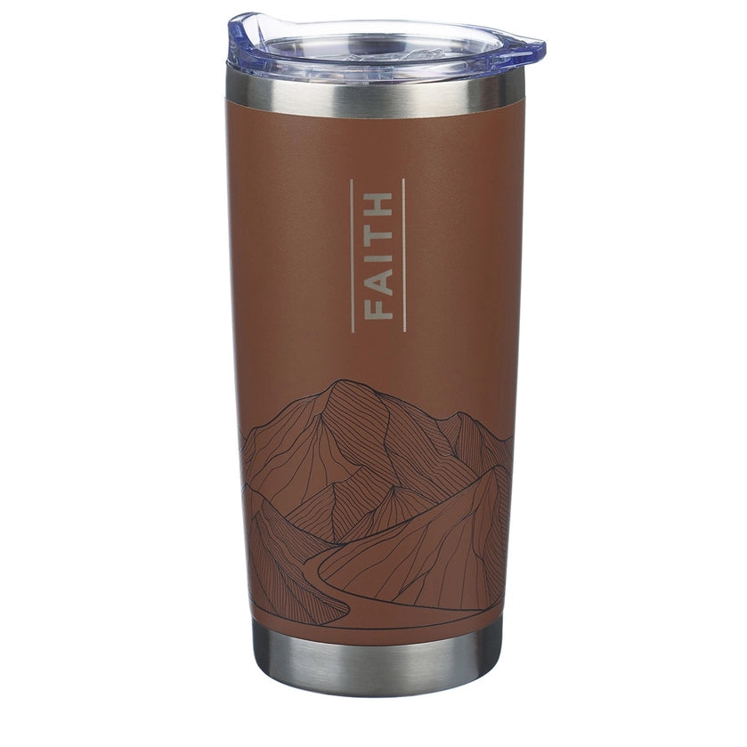 Christian Art Gifts - Brown Faith Mountains Mug