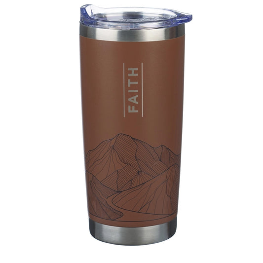 Christian Art Gifts - Brown Faith Mountains Mug