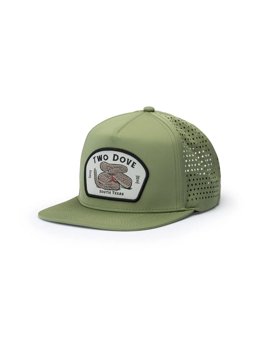 Two Dove - Perforated Nylon Rattlesnake Patch - Green