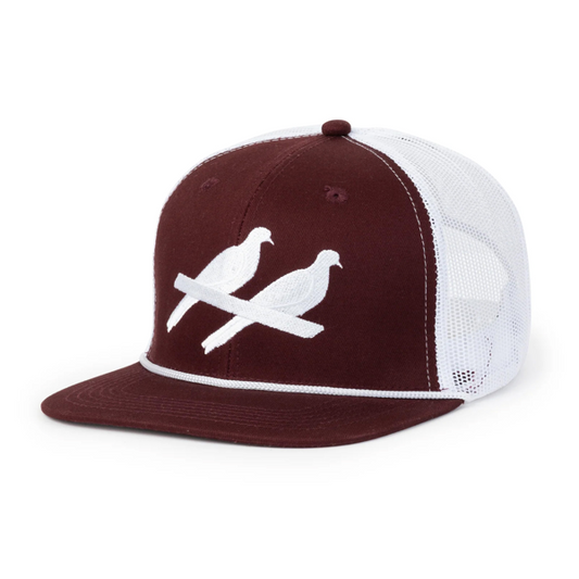 Two Dove - Log Rope Trucker Cap - Maroon