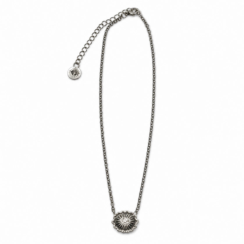 West & Co. - 15" Dainty Concho Necklace