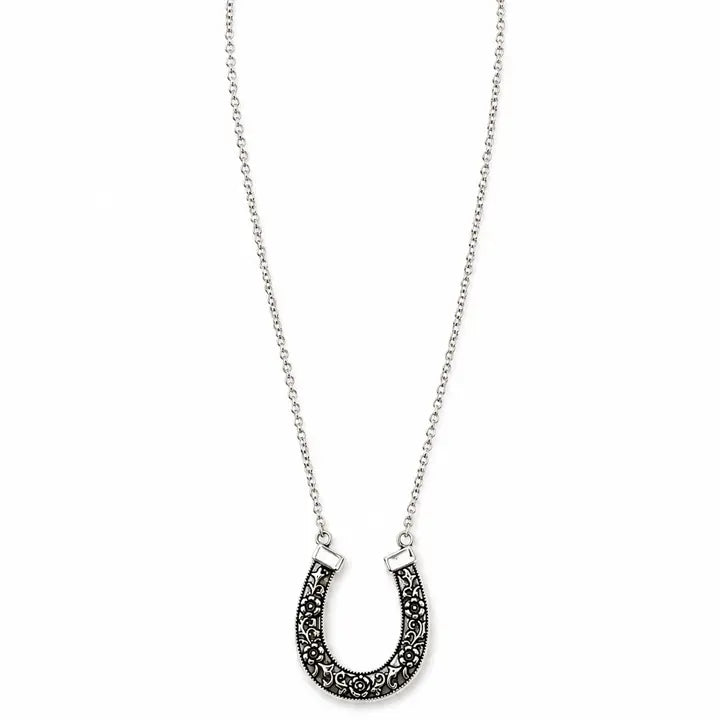 West & Co. - 18" Horse Shoe Necklace with Rhinestones