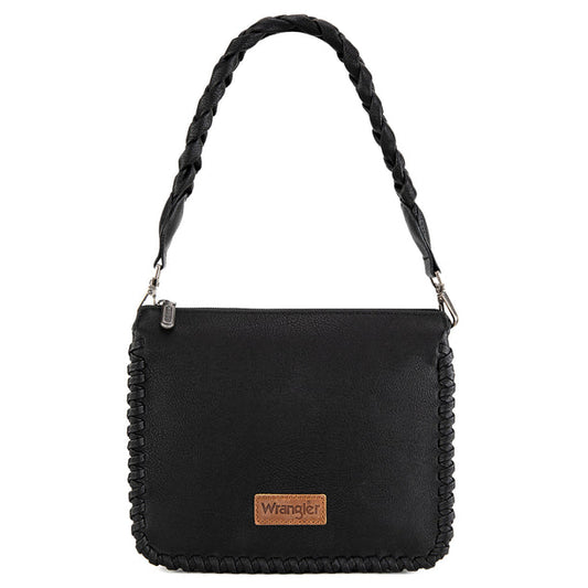 Montana West Wholesale - Wrangler Whipstitch Braided Strap Hobo/Crossbody Bag