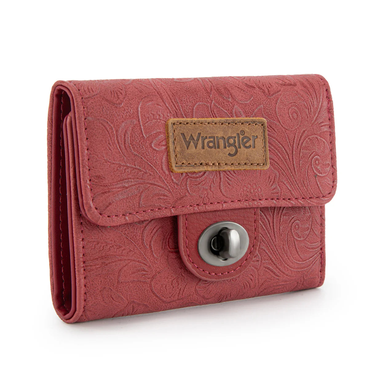Montana West -  Wrangler Floral Embossed RFID Trifold Wallet