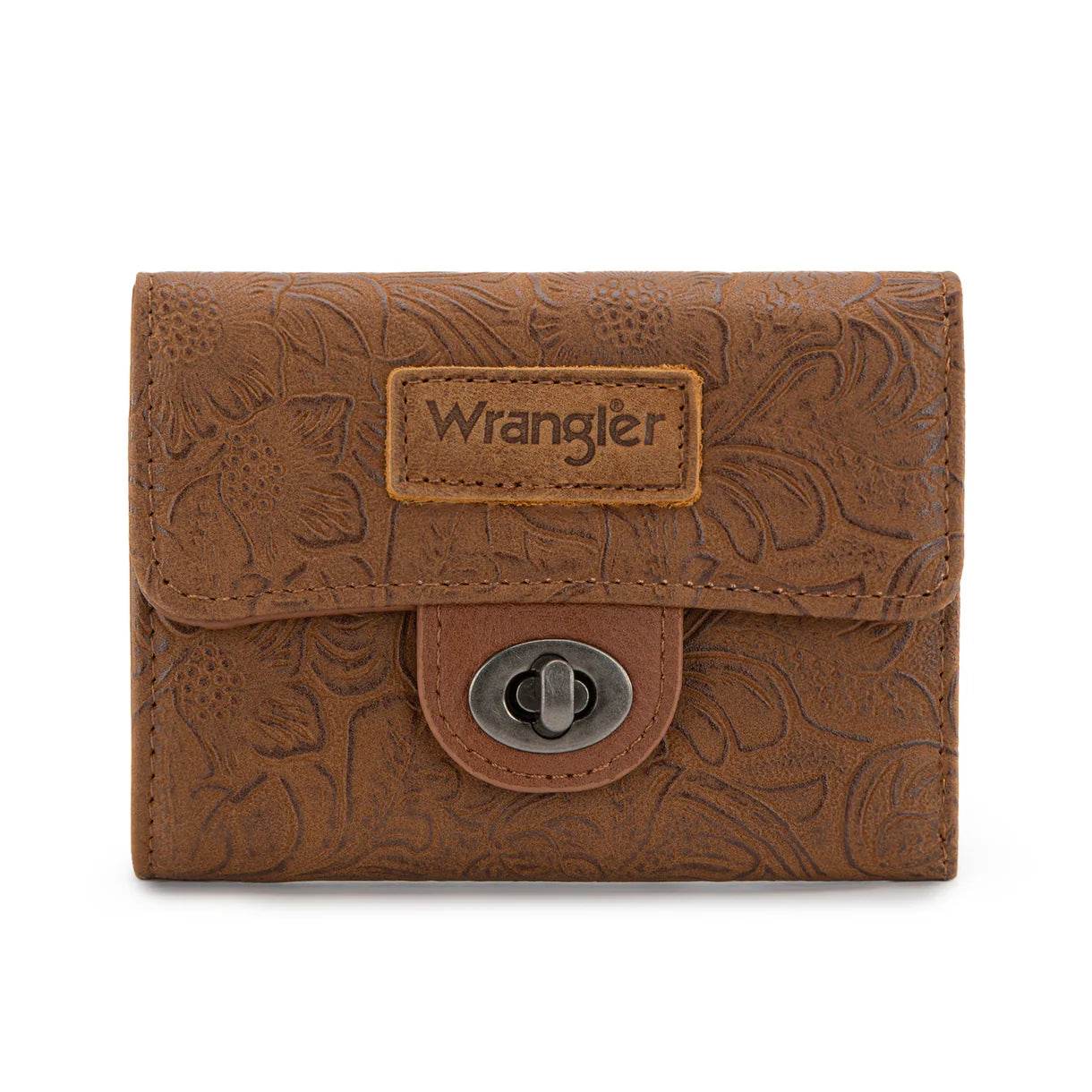 Montana West -  Wrangler Floral Embossed RFID Trifold Wallet
