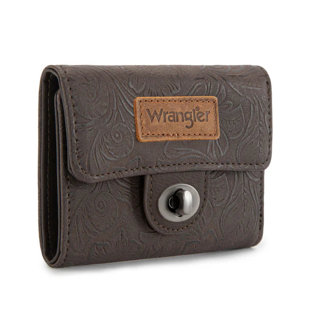 Montana West -  Wrangler Floral Embossed RFID Trifold Wallet