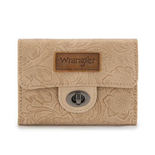 Montana West -  Wrangler Floral Embossed RFID Trifold Wallet